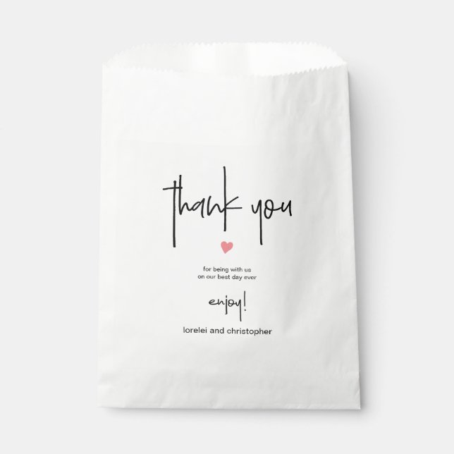 Thank You And Enjoy Cookie & Gift Favor Bag (Front)