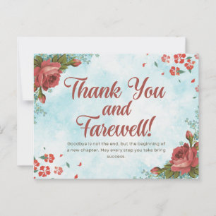 Thank you and farewell postcard