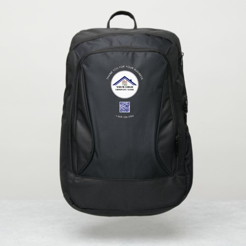 Thank You and Your Business Logo QR Code   Port Authority Backpack