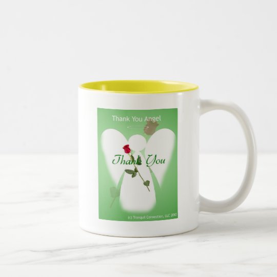 Thank you Angel Two-Tone Coffee Mug