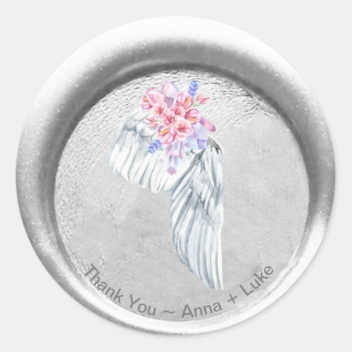  THANK YOU Angel Wing Boho Faux  Wax Seal