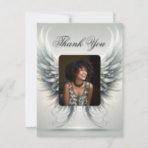 Thank You   Angel Wings Photo Postcard