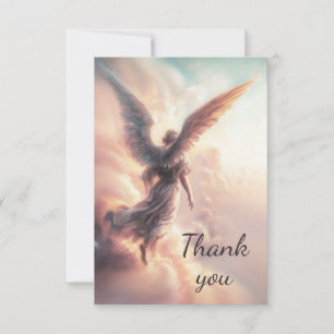 Thank You Angels in the Sky Clouds Card