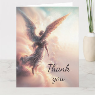 Thank You Angels in the Sky Clouds Card