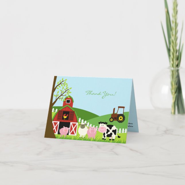 Thank You Animals Farm Card (Front)