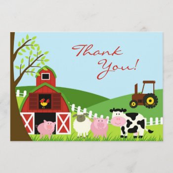 Thank You Animals Flat Card by all_items at Zazzle