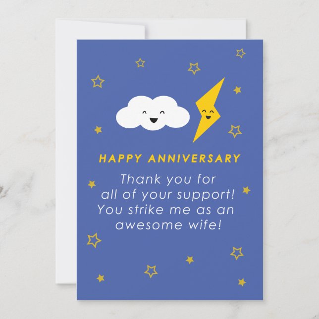 Thank You Anniversary for Wife Card (Front)