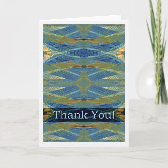 Thank You Any Occasion Blank Abstract Design Card (Front)