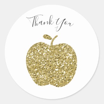 Thank You Apple Stickers For Teacher by DearHenryDesign at Zazzle