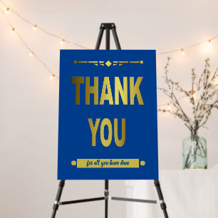 Thank You Appreciation Black Typography Foam Board
