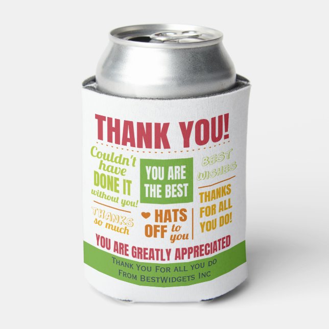 Thank You Appreciation Can Cooler (Can Front)