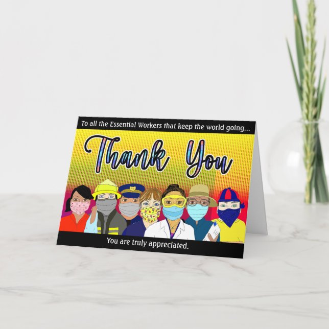 Thank You Appreciation Card for Essential Workers (Front)