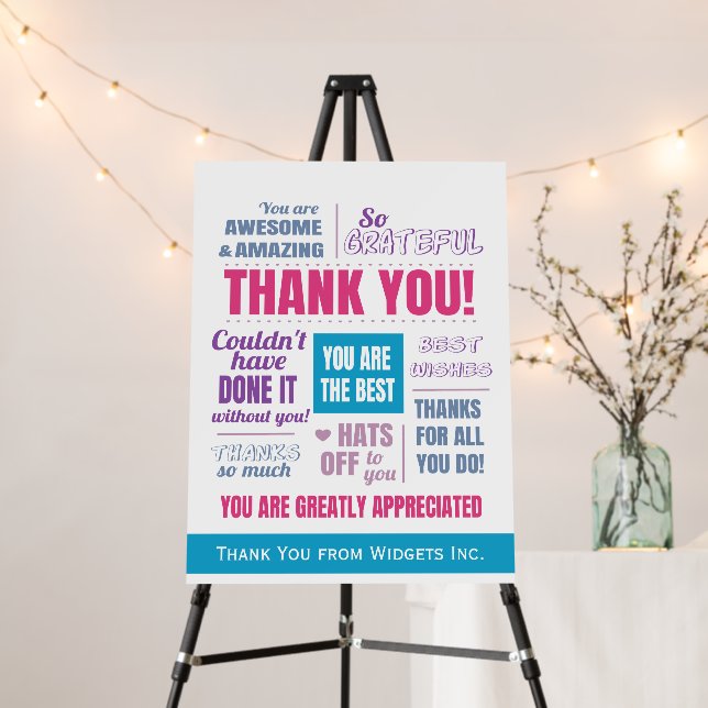 Thank You Appreciation Foam Board (In Situ (Stand))