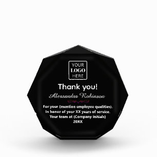 Thank you appreciation gift Employee Acrylic Award