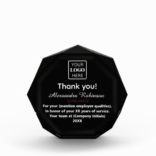 Thank you appreciation gift Employee Acrylic Award