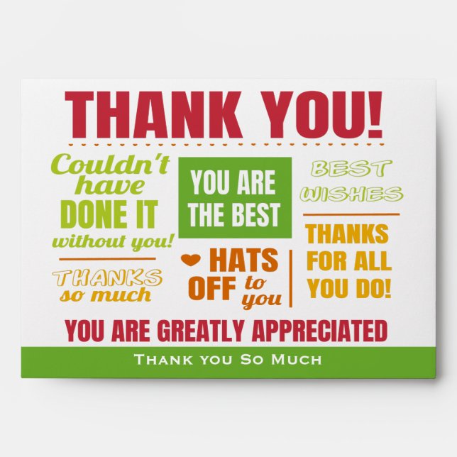 Thank You Appreciation Gift Envelope (Front)