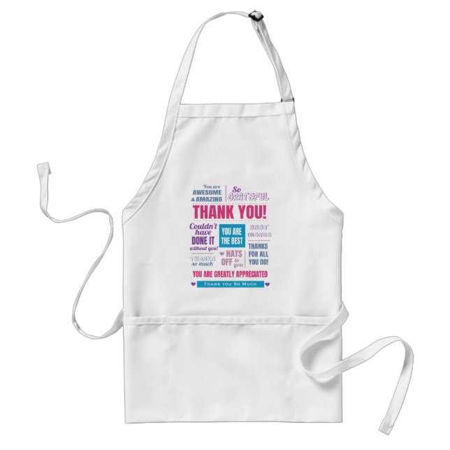 Thank you Appreciation Message Adult Apron (Front)