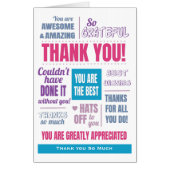 Thank You Appreciation Message Card | Zazzle