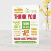 Thank You Appreciation Message Card | Zazzle