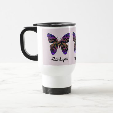 Thank You Appreciation Modern Bright Butterfly Travel Mug Thank You Appreciation Modern Bright Butterfly Travel Mug