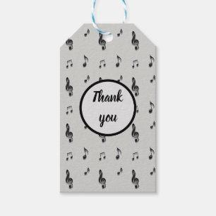 Thank You Appreciation Music Teacher Musical Note Gift Tags