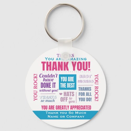 Thank You Appreciation Quote Keychain