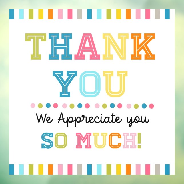 Thank you appreciation square sticker (Sheet 3)