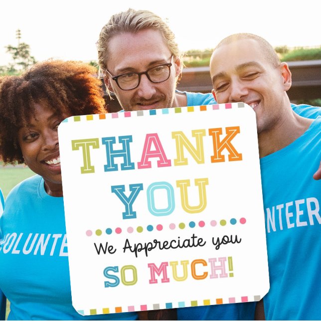 Thank you appreciation square sticker (Creator Uploaded)