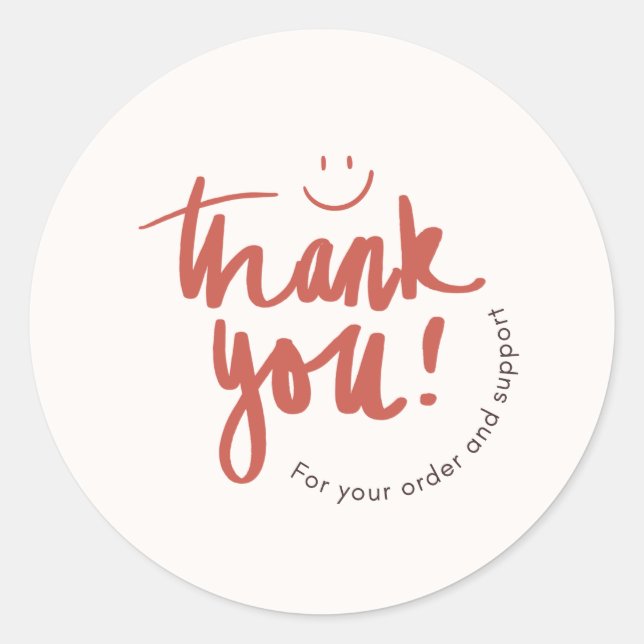 ' Thank you 'appreciation sticker (Front)