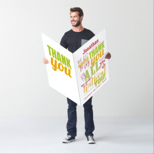 Thank You Appreciation Typography Thanks Message Card