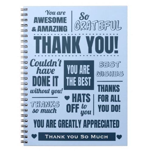 Thank You Appreciation Word Art Notebook