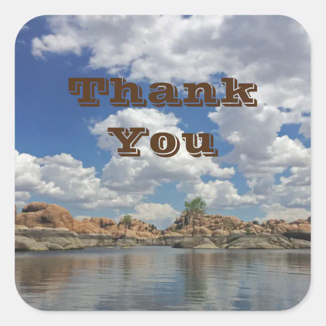 Thank You Arizona Landscape Photo Appreciation Square Sticker | Zazzle