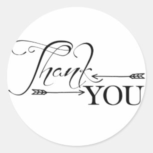 Thank You Arrows Classic Round Sticker