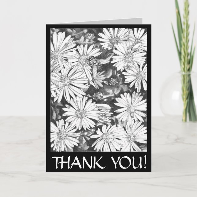 Thank You Art Card Wildflower Custom Greeting Card (Front)