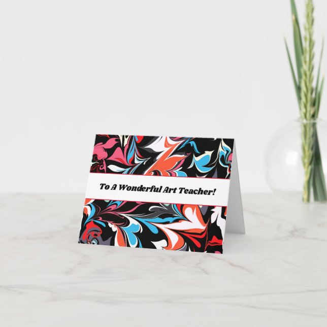 Thank You Art Teacher Abstract Art (Front)