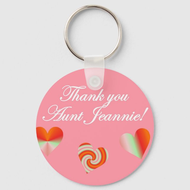 Thank you Aunt Jeannie Keychain (Front)