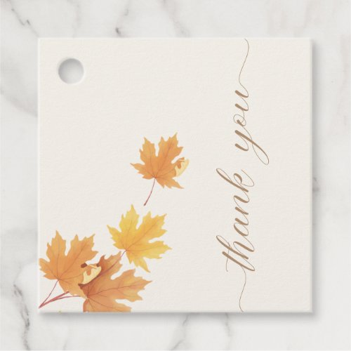 Thank You  Autumn Fall Baby Shower  Gift Tags
