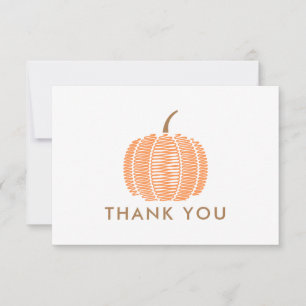 THANK YOU   Autumn Pumpkin Card