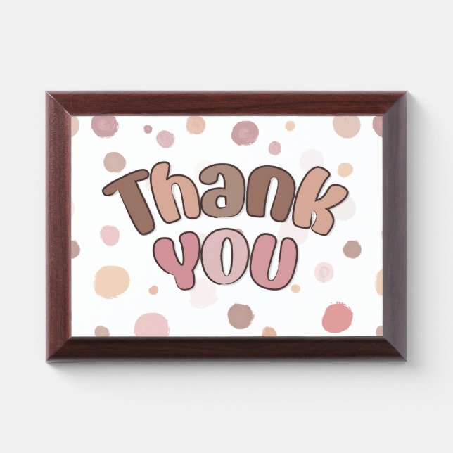 Thank you  award plaque (Horizontal)