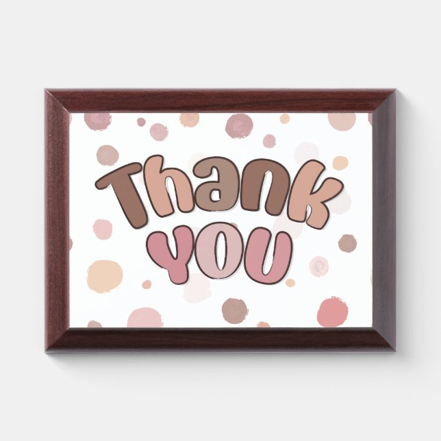 Thank you  award plaque (Horizontal)