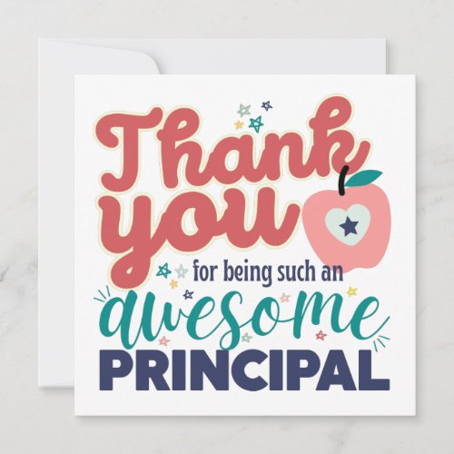 Thank You Awesome Principal Card