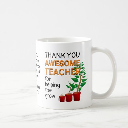 Thank You Awesome Teacher Coffee Mug