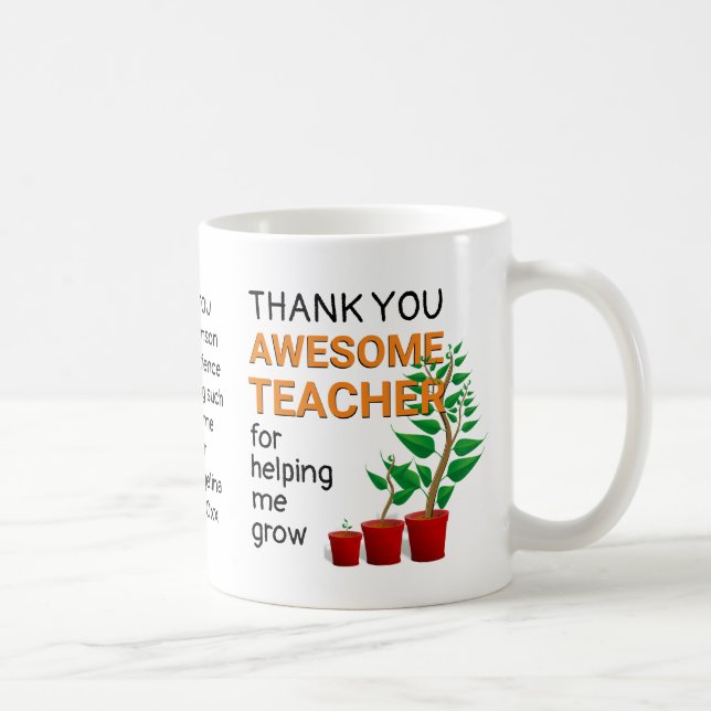 Thank You Awesome Teacher Coffee Mug (Right)