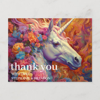 Thank You  Awesome Unicorn Postcard