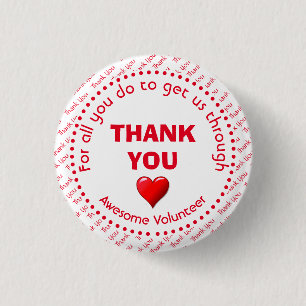 THANK YOU Awesome Volunteer Customizable Button
