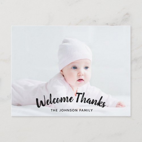 Thank You Baby Birth Announcement Photo Postcard