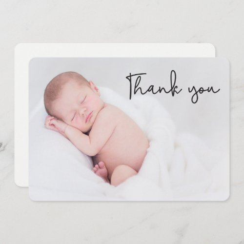 Thank You Baby Birth Announcement Rounded corner Invitation