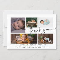Thank You Baby Birth Photo Collage