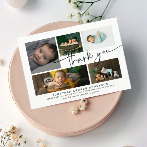 Thank You Baby Birth Photo Collage