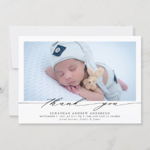 Thank You Baby Birth Photo Collage Announcement